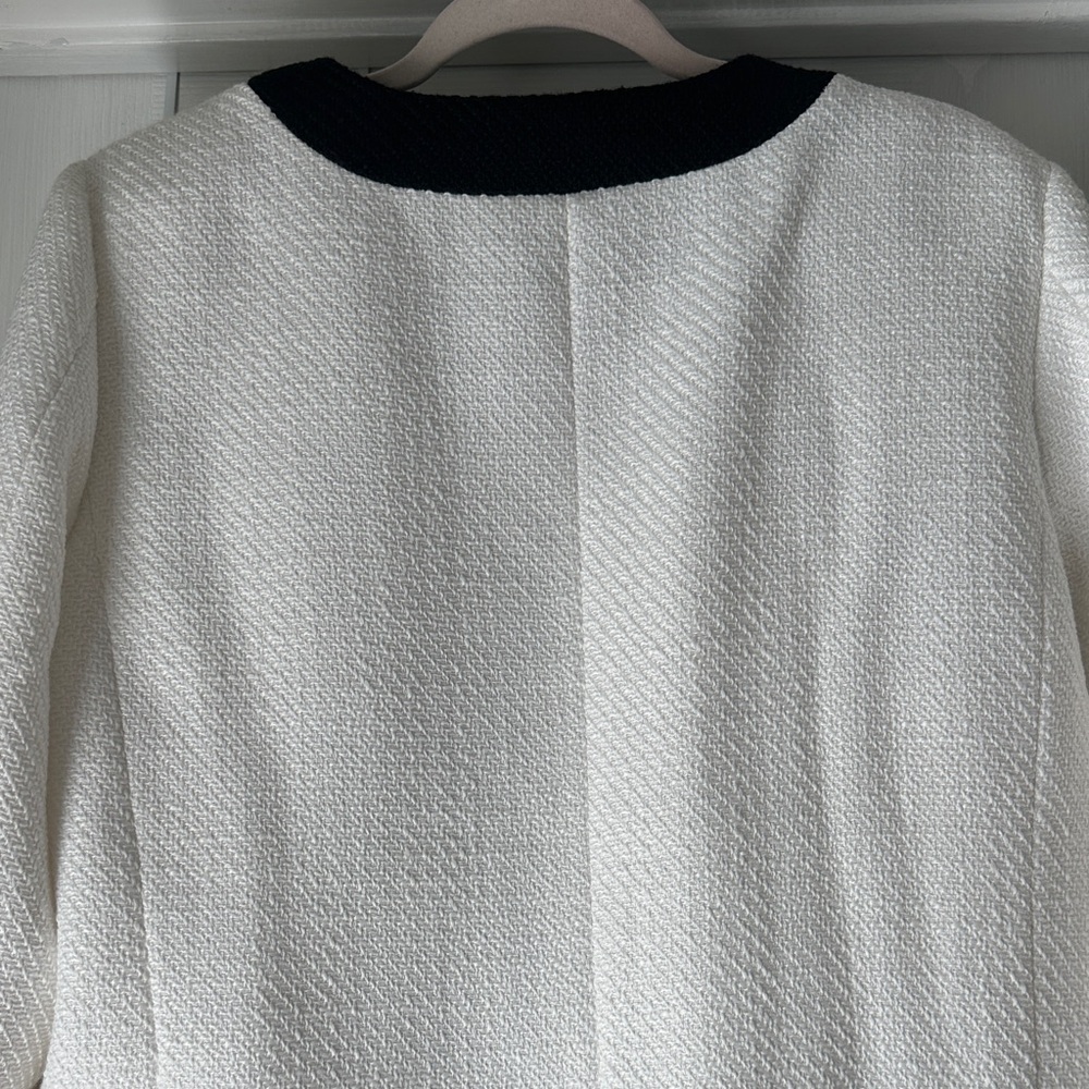 NWT, J. Crew White and Black Blazer with Gold Buttons, plus size, size 16 office - Picture 9 of 12
